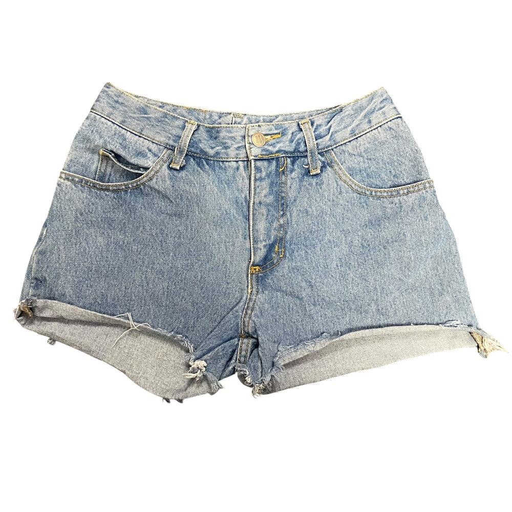 Vintage Nada Nuff Light Wash Denim Jean Cut Off Shorts Size 7
